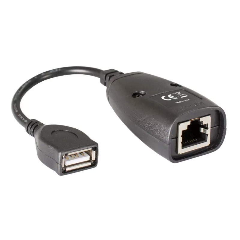 Techly IUSB-EXTENDTY5 adapter złącza kabla USB RJ-45 Czarny