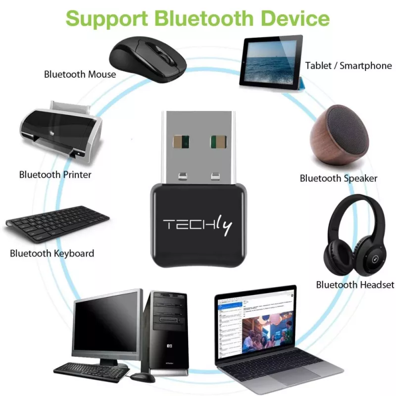 Odbiornik USB Techly IDATA USB-BLT5 dla myszy i klawiatury dowolnej marki