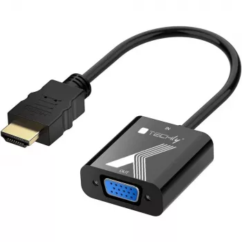 Adapter przejściówka Techly HDMI na VGA czarny 0,1 m 1920x1200 60 Hz