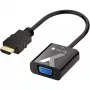 Adapter przejściówka Techly HDMI na VGA czarny 0,1 m 1920x1200 60 Hz