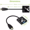 Adapter przejściówka Techly HDMI na VGA czarny 0,1 m 1920x1200 60 Hz