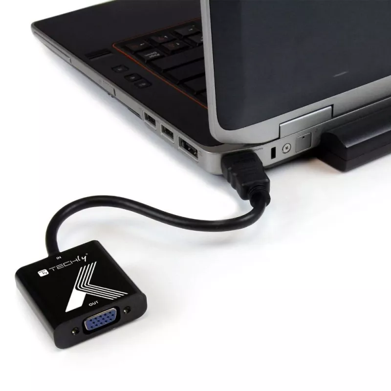 Adapter przejściówka Techly HDMI na VGA czarny 0,1 m 1920x1200 60 Hz