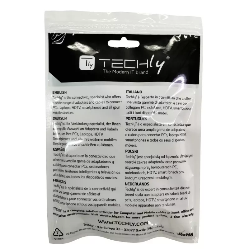 Adapter przejściówka Techly HDMI na VGA czarny 0,1 m 1920x1200 60 Hz