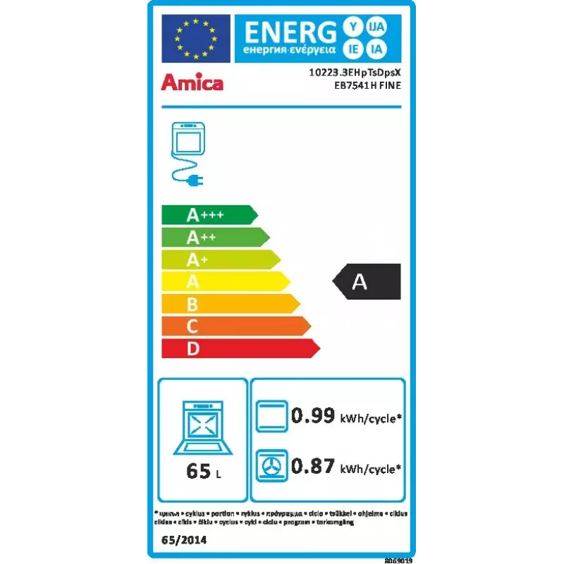 Piekarnik do zabudowy Amica EB7541H FINE, Piekarnik elektryczny