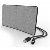 Antena telewizyjna wewnętrzna Hama Fabric Design czarno-szara USB 2m