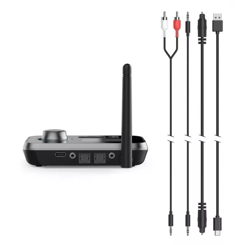 Bezprzewodowy nadajnik/odbiornik audio HAMA Link.it duo 3,5 mm, Bluetooth, zasięg 10 m, zasilany przez USB, czarny