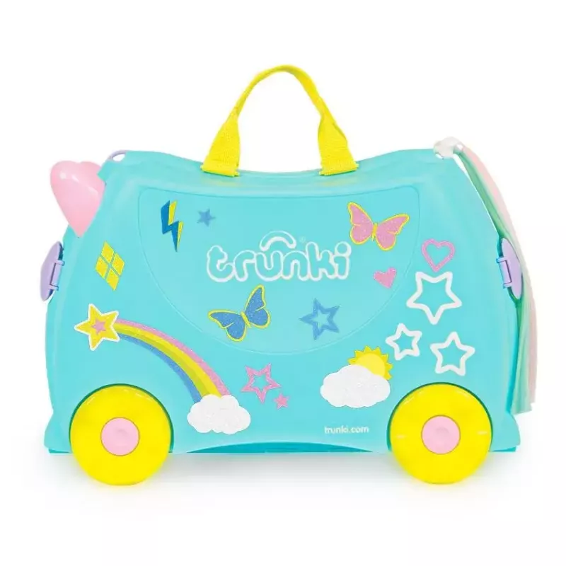 Walizka Trunki Una the Unicorn 4 kółka 18L Różowy Turkusowy Żółty