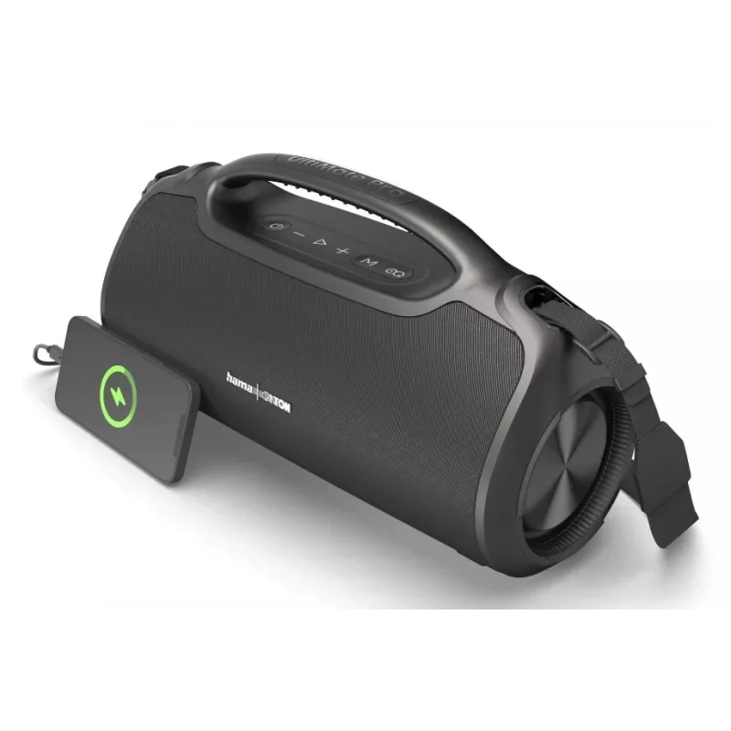 Głośnik imprezowy HAMA UltiMate Pro 120 W, bezprzewodowy Bluetooth, wodoodporny, wbudowany akumulator, ładowanie USB-C