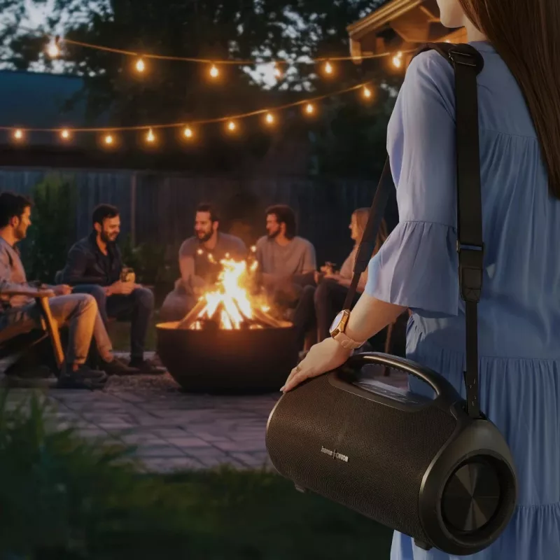 Głośnik imprezowy HAMA UltiMate Pro 120 W, bezprzewodowy Bluetooth, wodoodporny, wbudowany akumulator, ładowanie USB-C