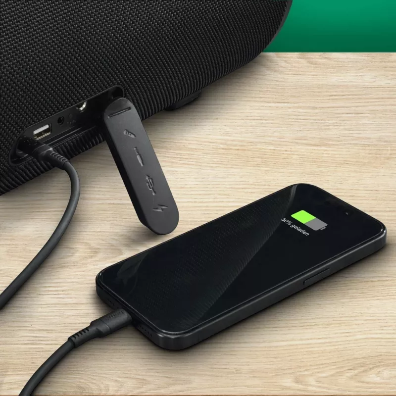Głośnik imprezowy HAMA UltiMate Pro 120 W, bezprzewodowy Bluetooth, wodoodporny, wbudowany akumulator, ładowanie USB-C