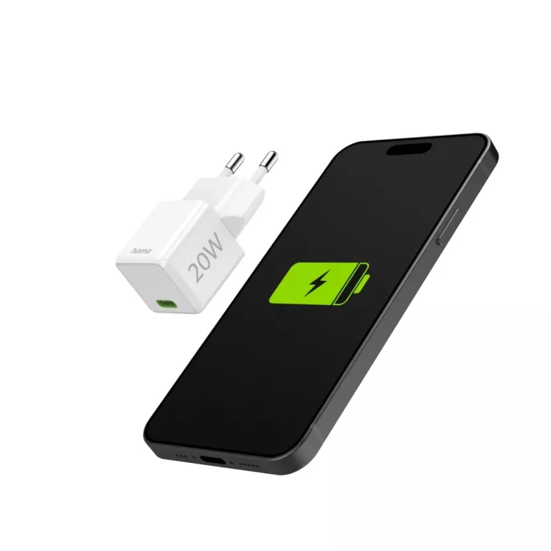 Ładowarka sieciowa Hama 00201980 Szybkie ładowanie Biała USB Type-C