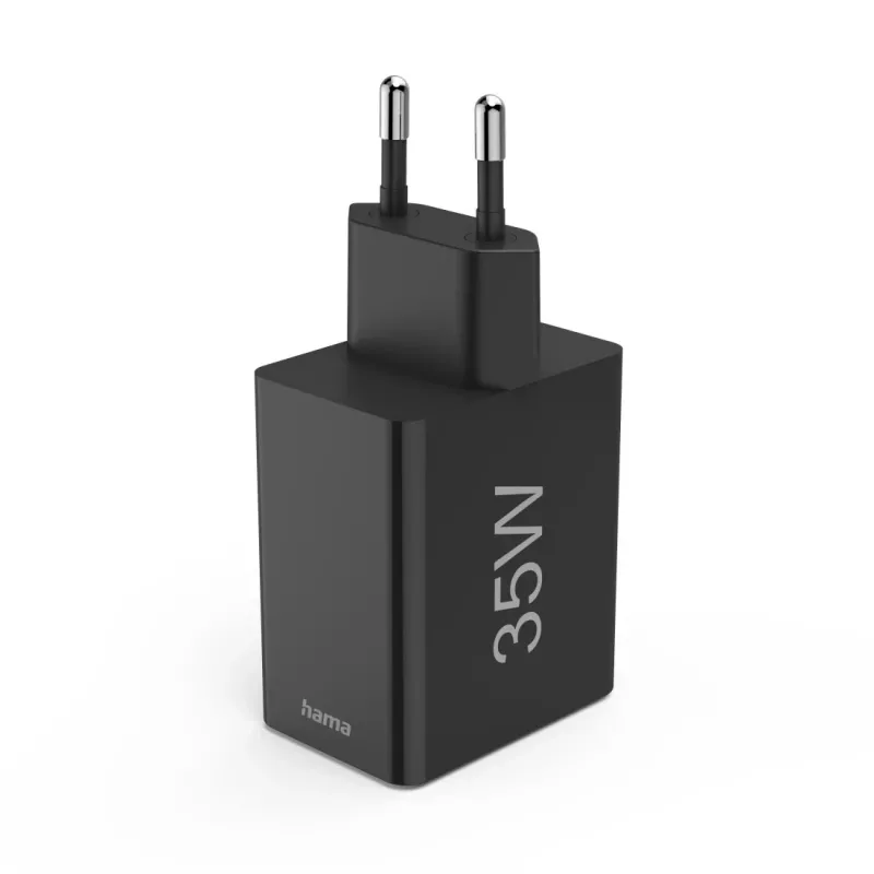 Hama 00201990 ładowarka do urządzeń mobilnych Zestaw słuchawkowy, Powerbank, Smartfon, Tablet Czarny AC Szybkie ładowanie Wewnętrzna