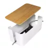 Osłona przedłużacza LogiLink KAB0075 Pokrywa bambusowa Biały