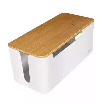 Osłona przedłużacza LogiLink KAB0075 Pokrywa bambusowa Biały