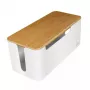 Osłona przedłużacza LogiLink KAB0075 Pokrywa bambusowa Biały