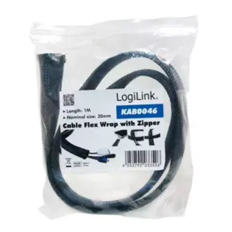 Osłona na kable LogiLink KAB0046 Czarna