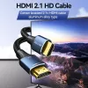 Kabel HDMI Vention 8K 48Gbps HDMI 2.1 Pleciony Bawełniany Męski-Męski 1 m Niebieski Aluminium