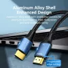 Kabel HDMI Vention 8K 48Gbps HDMI 2.1 Pleciony Bawełniany Męski-Męski 1 m Niebieski Aluminium