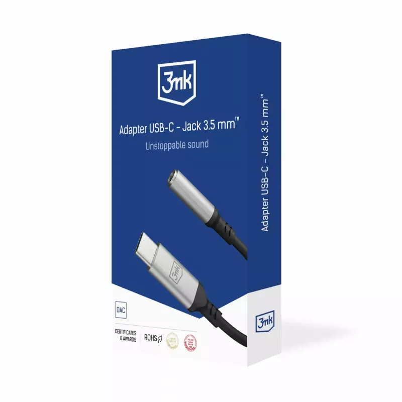 Kabel USB 3,5 mm 3MK Jack 3,5 mm 1 szt. USB-C na Jack 3,5 mm