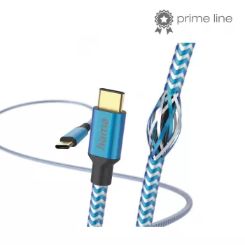 Kabel USB Hama Reflective USB 2.0 1,5 m USB-C niebieski