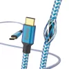 Kabel USB Hama Reflective USB 2.0 1,5 m USB-C niebieski