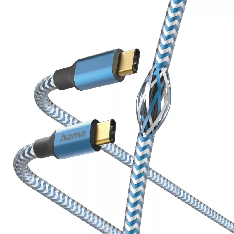 Kabel USB Hama Reflective USB 2.0 1,5 m USB-C niebieski