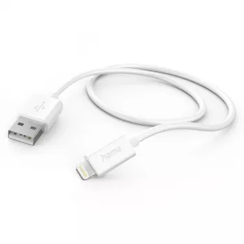Kabel ładujący Hama, USB-A - Lightning, 1 m, biały