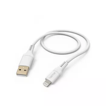 Hama Flexible kabel 1.5 m biały Lightning to USB A 2.4 A