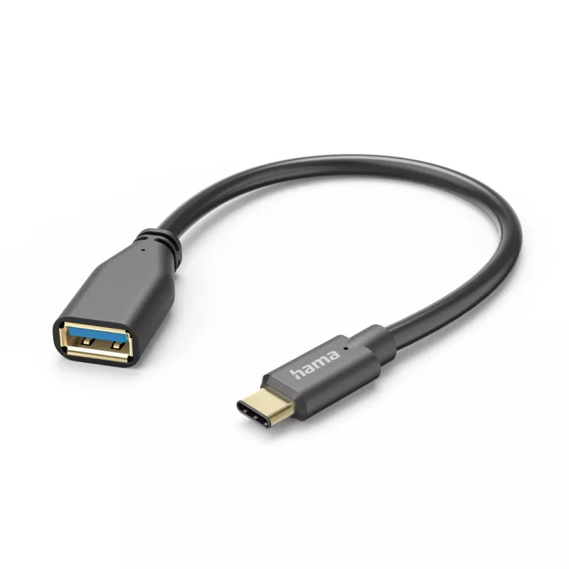 Hama 00201605 Kabel USB USB 3.2 Gen 1 (3.1 Gen 1) 0.15 m USB C USB A Czarny