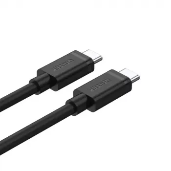Kabel USB-C do USB-C Unitek Y-C477BK01-2M, USB 3.2 Gen 1, 2 m, 5 Gbit/s, PD 60 W, czarny