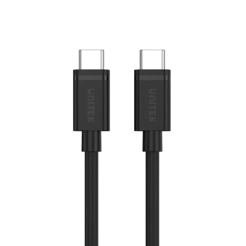 Kabel USB-C do USB-C Unitek Y-C477BK01-2M, USB 3.2 Gen 1, 2 m, 5 Gbit/s, PD 60 W, czarny