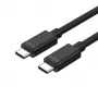 Kabel USB-C do USB-C Unitek Y-C477BK01-2M, USB 3.2 Gen 1, 2 m, 5 Gbit/s, PD 60 W, czarny