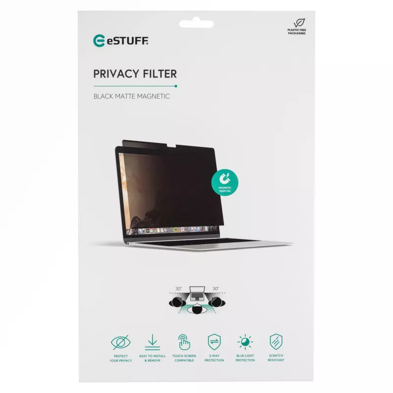 eSTUFF GLBMMB16 filtr prywatyzacyjny na wyświetlacz 40,6 cm (16 cali) Laptop Ramkowy filtr prywatyzacyjny