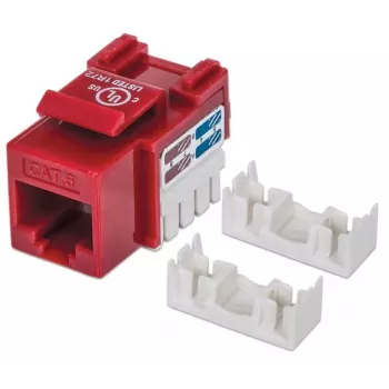 Intellinet Keystone Jack, Cat6, UTP, Punch-down, Czerwony