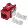 Intellinet Keystone Jack, Cat6, UTP, Punch-down, Czerwony