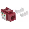 Intellinet Keystone Jack, Cat6, UTP, Punch-down, Czerwony