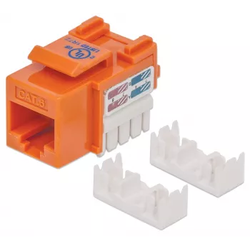 Intellinet Keystone Jack, Cat6, UTP, do zaciskania, pomarańczowy