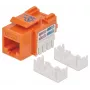 Intellinet Keystone Jack, Cat6, UTP, do zaciskania, pomarańczowy