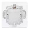 Intellinet 2-Port Cat6 10G Shielded RJ45 Wall Plate Flush Mount with Faceplate, STP, Signal biały RAL9003
