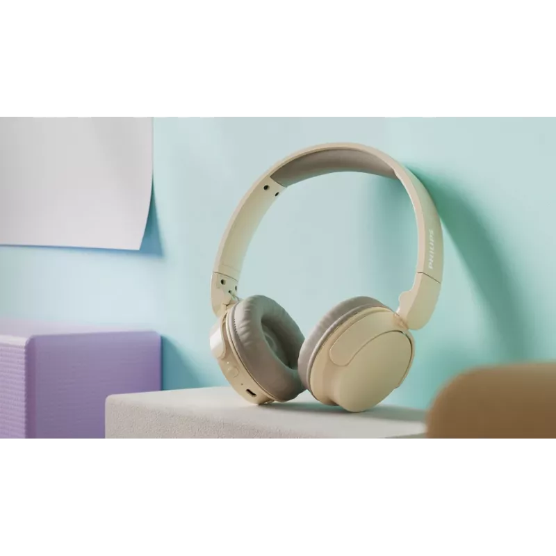 Philips TAH3209BG/00 słuchawki/zestaw słuchawkowy Bezprzewodowy Nagłowny Rozmowy/Muzyka Bluetooth Beżowy