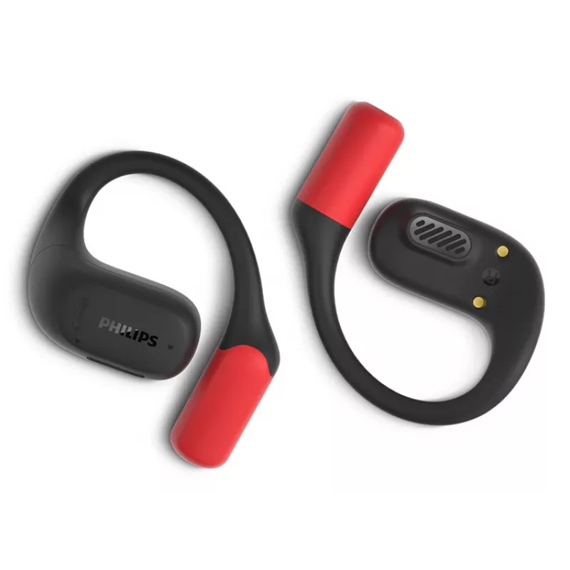 Słuchawki Philips 6000 series TAA6709BK/00 zestaw słuchawkowy True Wireless Stereo (TWS) z zaczepem na ucho Sportowe Bluetooth Czarny, Czerwony
