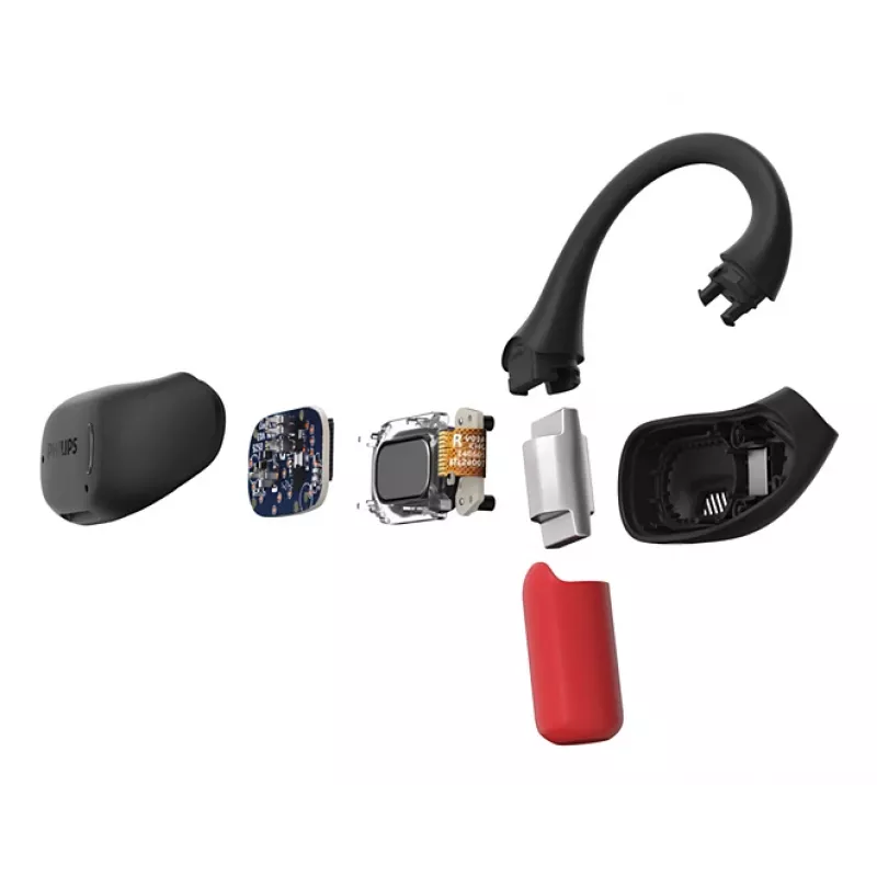 Słuchawki Philips 6000 series TAA6709BK/00 zestaw słuchawkowy True Wireless Stereo (TWS) z zaczepem na ucho Sportowe Bluetooth Czarny, Czerwony
