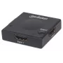 Przełącznik HDMI Manhattan 2-portowy, 1080p, łączy 2 źródła HDMI z 1 wyświetlaczem, przełączanie automatyczne i ręczne (przycisk), nie wymaga zewnętrznego zasilania, czarny, gwarancja 3 lata