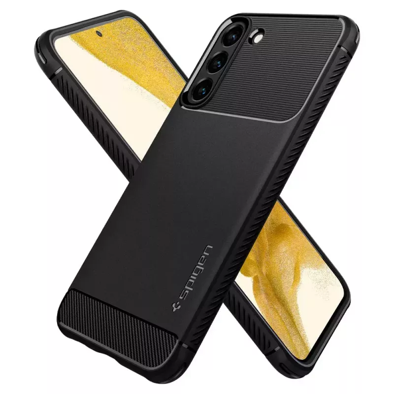 Etui Spigen Rugged Armor do telefonu komórkowego Czarny Galaxy S22 6.1 cala