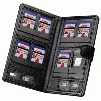Hama „Vegas” na karty pamięci SD/microSD etui Koskin czarne