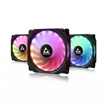 Chieftec CF-3012-RGB system chłodzenia komputera Wentylator do obudowy 12 cm Czarny