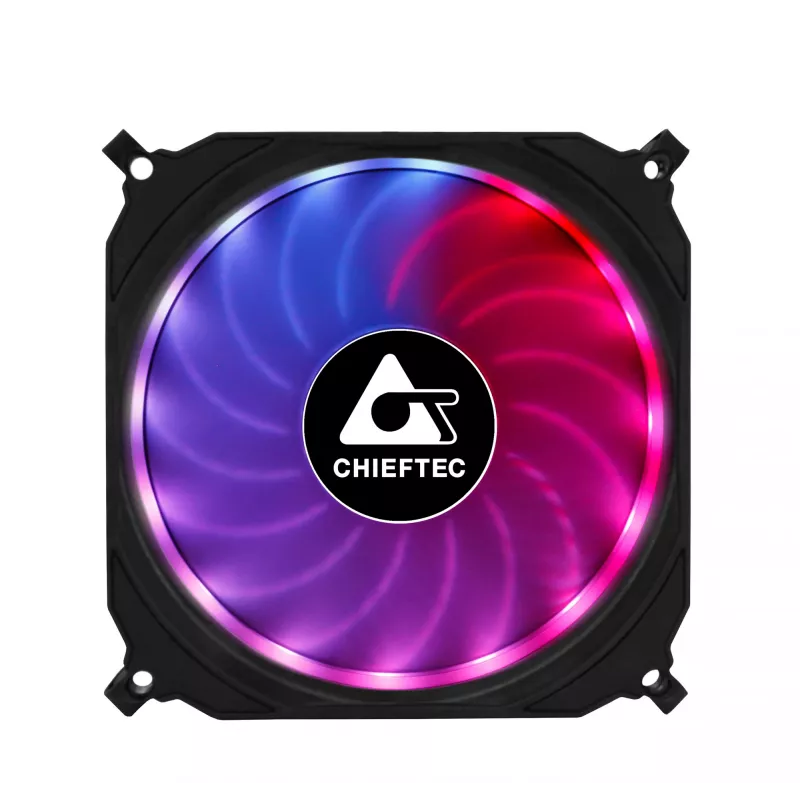 Chieftec CF-3012-RGB system chłodzenia komputera Wentylator do obudowy 12 cm Czarny
