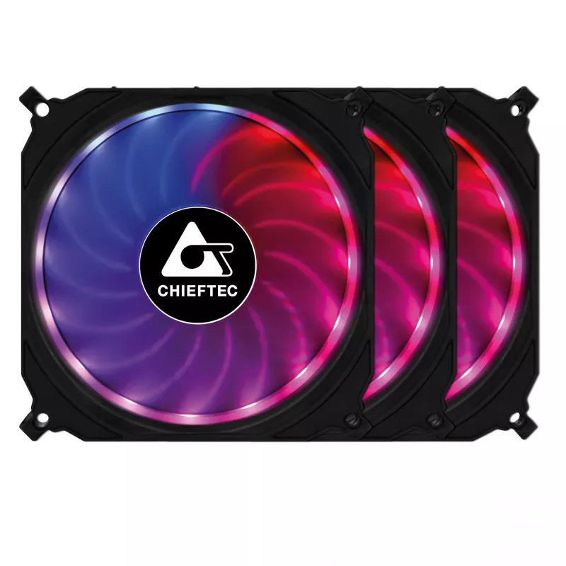 Chieftec CF-3012-RGB system chłodzenia komputera Wentylator do obudowy 12 cm Czarny