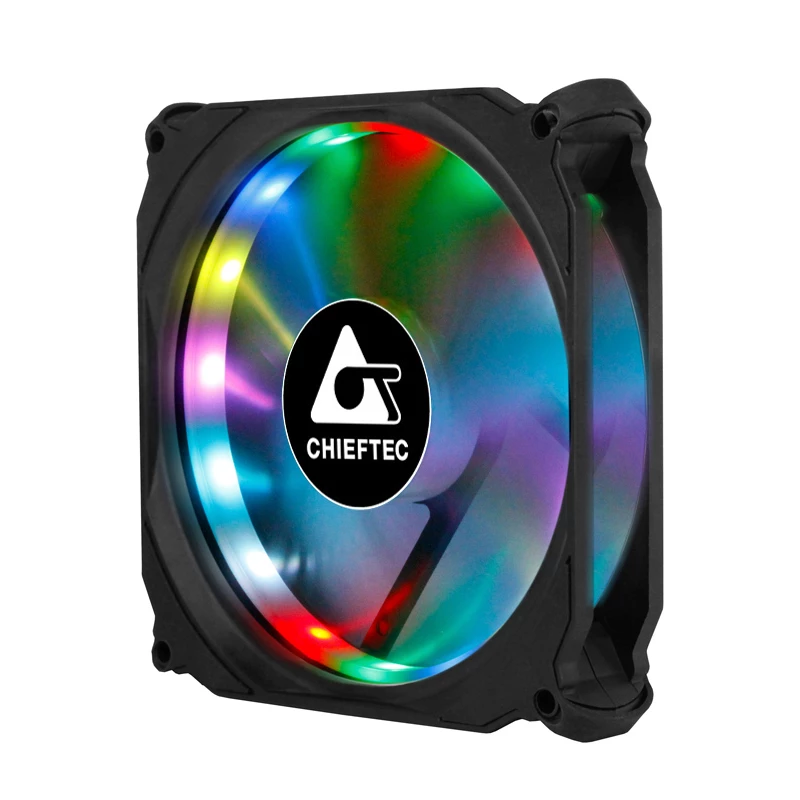 Chieftec CF-1225RGB system chłodzenia komputerowego Wentylator obudowy komputera 12 cm Czarny