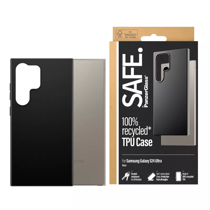 Etui TPU PanzerGlass SAFE Samsung Galaxy S24 Ultra Czarna Przezroczysta Ochrona